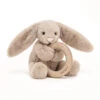 JellyCat Bashful Beige Bunny Wooden Ring Toy