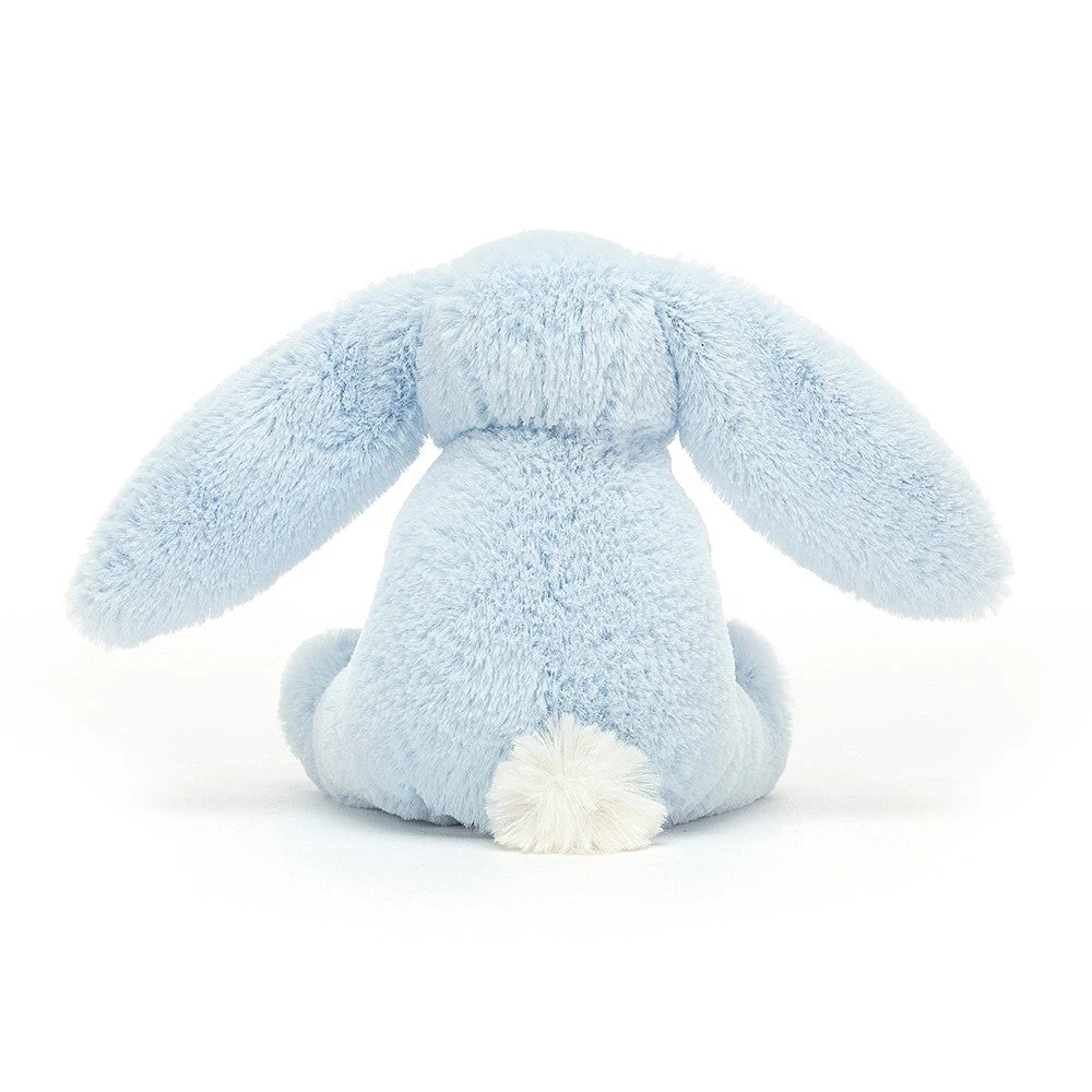 JellyCat Bashful Blue Bunny Wooden Ring Toy 3 JellyCat Bashful Blue Bunny Wooden Ring Toy - Image 3