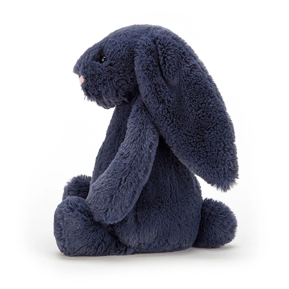 Jellycat Bashful Navy Bunny - Small H18cm 2 Jellycat Bashful Navy Bunny - Small H18cm - Image 2