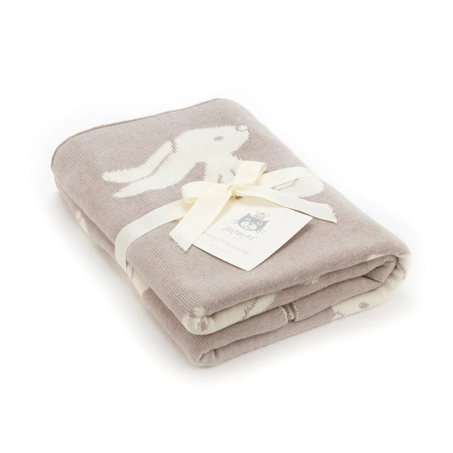 JellyCat Bashful Beige Bunny Blanket (Boxed) 4 JellyCat Bashful Beige Bunny Blanket (Boxed) - Image 4