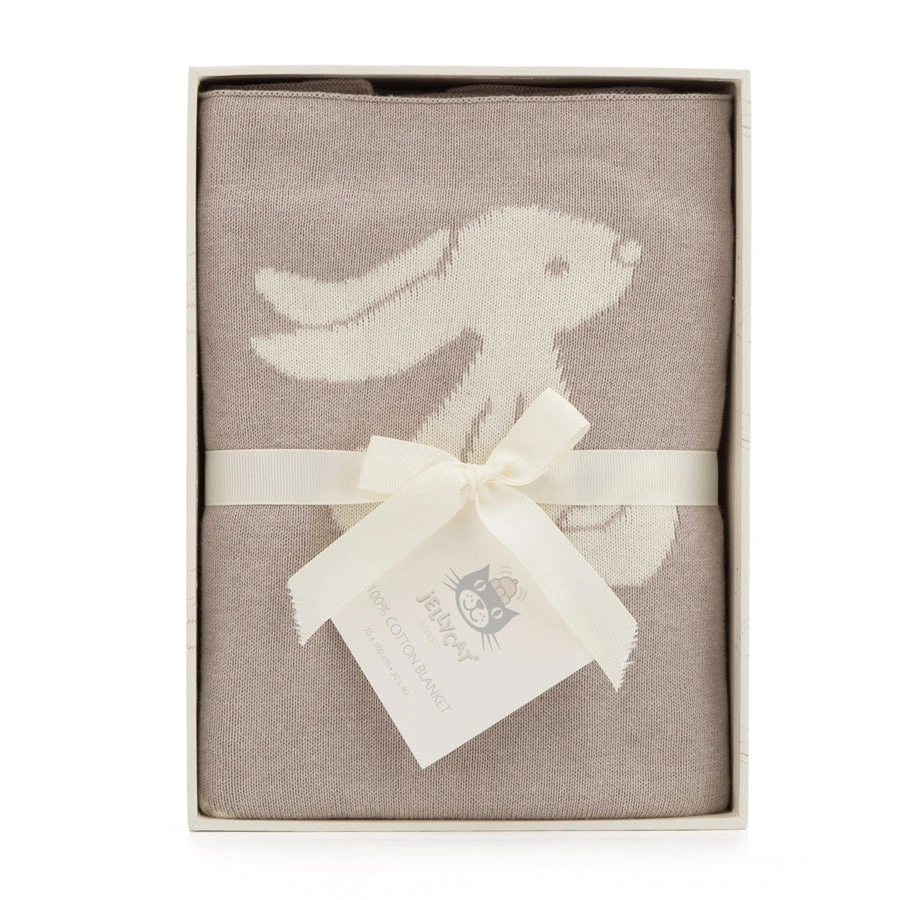 JellyCat Bashful Beige Bunny Blanket (Boxed) 1 JellyCat Bashful Beige Bunny Blanket (Boxed)