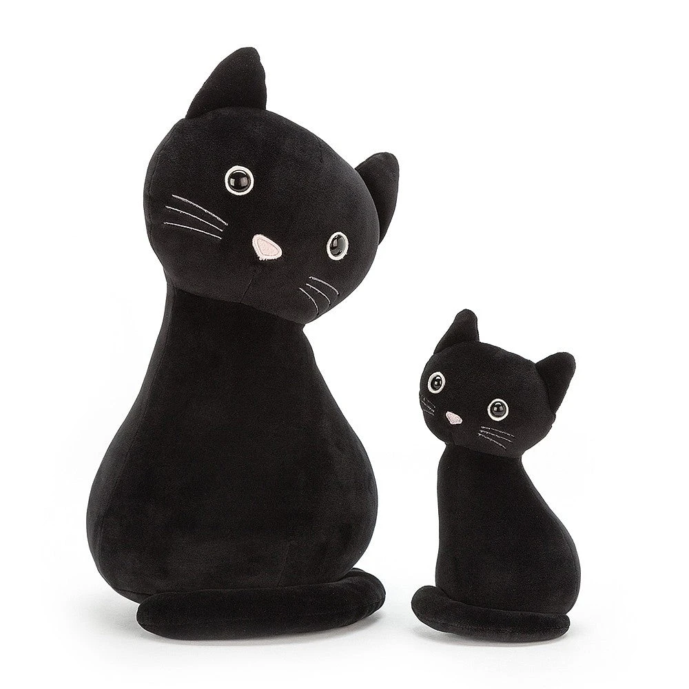 JellyCat Lucky Black Cat - Small H19cm 2 JellyCat Lucky Black Cat - Small H19cm - Image 2