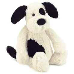 Jellycat Medium Bashful Black & Cream Puppy
