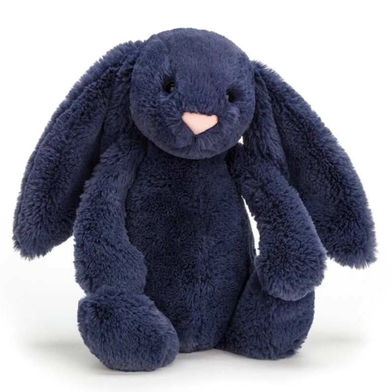 Jellycat Medium Bashful Navy Bunny 1 Jellycat Medium Bashful Navy Bunny