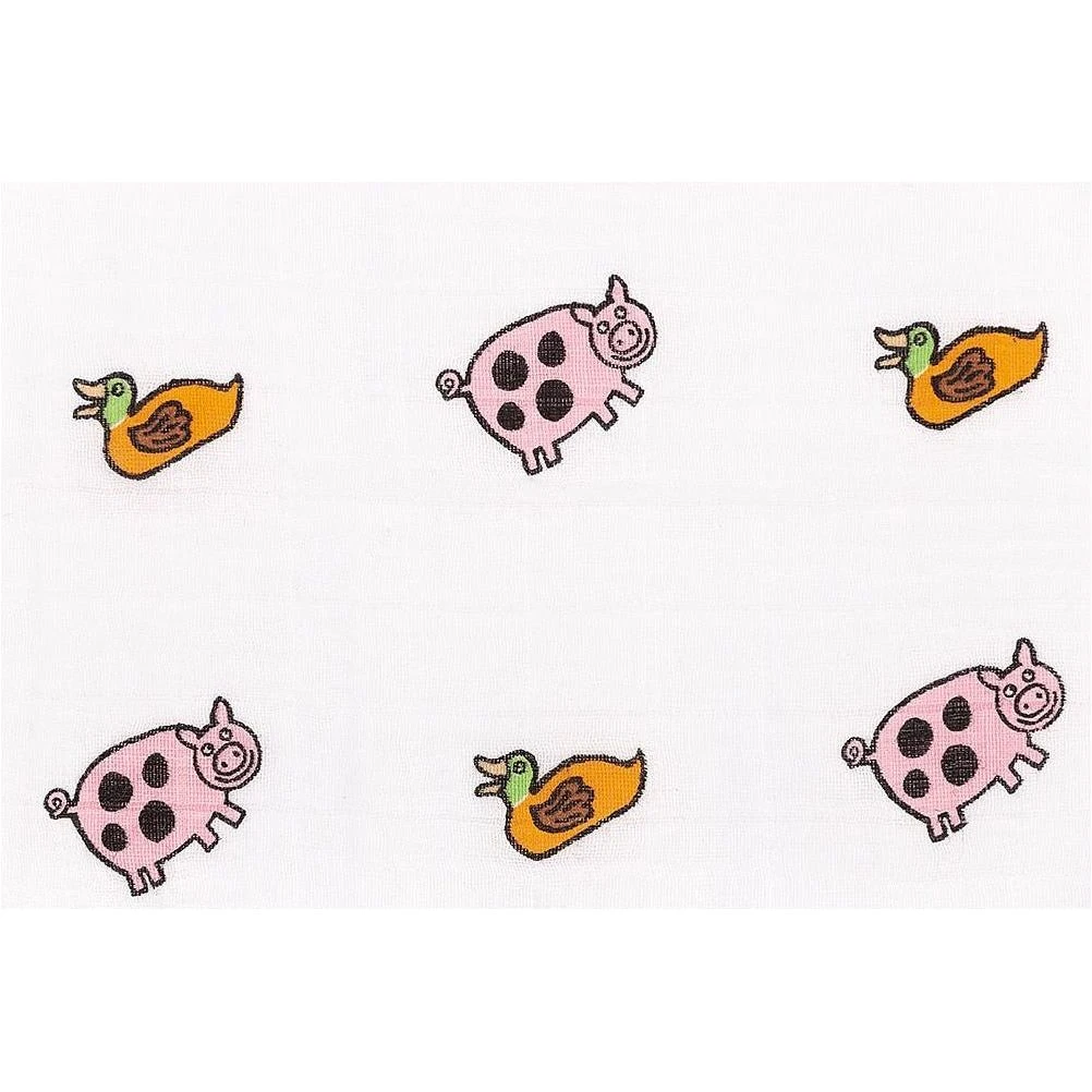 JellyCat Farm Tails Pair Of Muslins 2 JellyCat Farm Tails Pair Of Muslins - Image 2