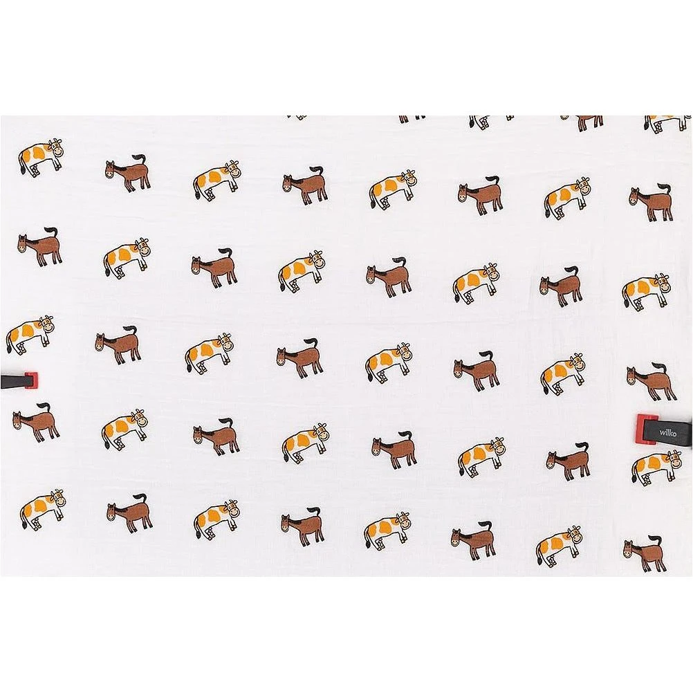 JellyCat Farm Tails Pair Of Muslins 4 JellyCat Farm Tails Pair Of Muslins - Image 4