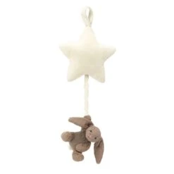 JellyCat Bashful Beige Bunny Star Musical Pull