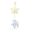 JellyCat Bashful Blue Bunny Star Musical Pull