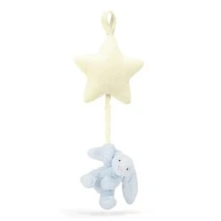 JellyCat Bashful Blue Bunny Star Musical Pull