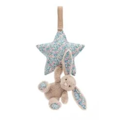 JellyCat Blossom Beige Bunny Musical Pull