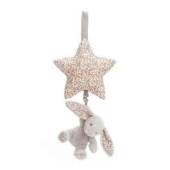 JellyCat Blossom Silver Bunny Musical Pull
