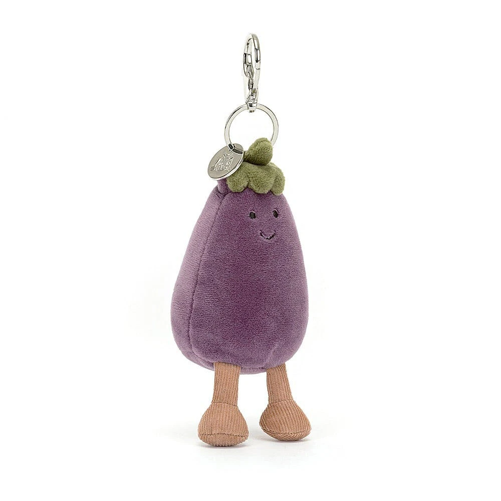 Jellycat Vivacious Aubergine Bag Charm 1 Jellycat Vivacious Aubergine Bag Charm