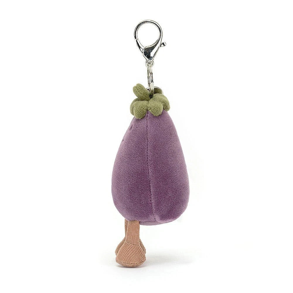 Jellycat Vivacious Aubergine Bag Charm 4 Jellycat Vivacious Aubergine Bag Charm - Image 4